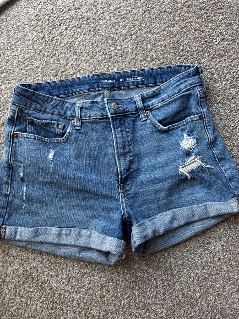 Denim Rolled Cuff Shorts